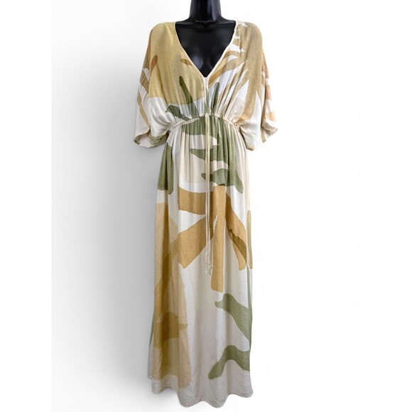 Cost Plus World Market Dresses & Skirts - world market mira kaftan earth tone boho naturecore coastal women's dress s/m